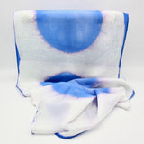 Blue and White Silk Dyed Scarf By Kevin Harris