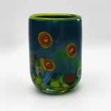 Murrine Vase Blue By Jon Oakes