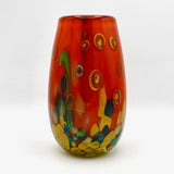 Red Murrine Vase By Jon Oakes