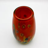 Red Murrine Vase By Jon Oakes