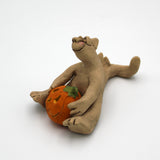 Dragon With Pumpkin By Susan Press