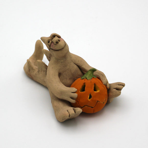 Dragon With Pumpkin By Susan Press