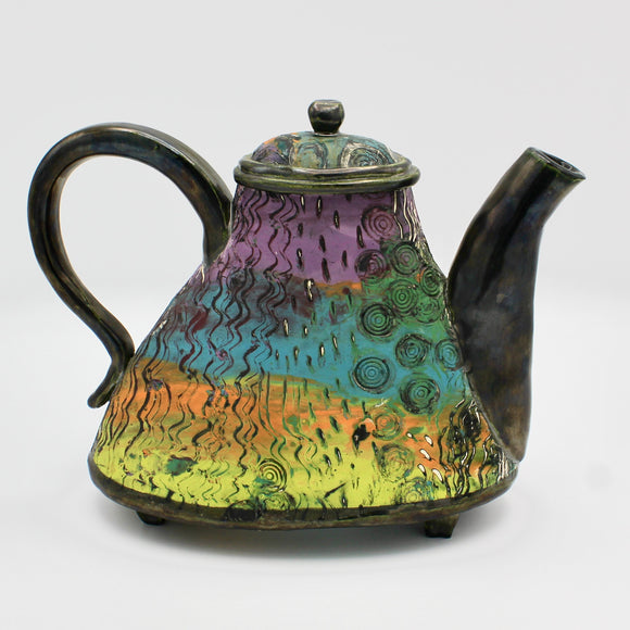 Rainbow Teapot By Melissa Woodburn