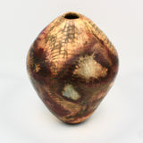 Pit Fired Vessel With Gridded Surface By Melissa Woodburn