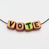 "Vote" Necklace in Bright Colors By Gail Splaver