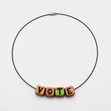 "Vote" Necklace in Bright Colors By Gail Splaver