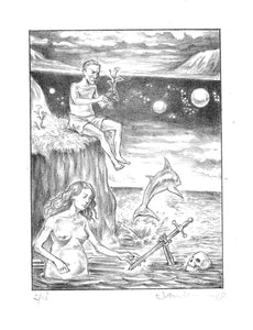 Godwaffle 6 Lithograph By Sam Vaughan
