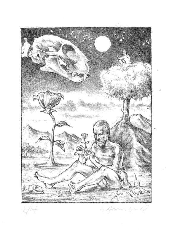 Godwaffle 9 Lithograph By Sam Vaughan