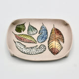 Small Dish With Feathers By Wendy Draper