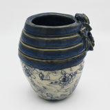 Coiled Rose Top Vase in Blue By Geraldine GaNun