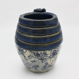 Coiled Rose Top Vase in Blue By Geraldine GaNun