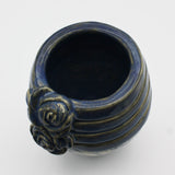 Coiled Rose Top Vase in Blue By Geraldine GaNun