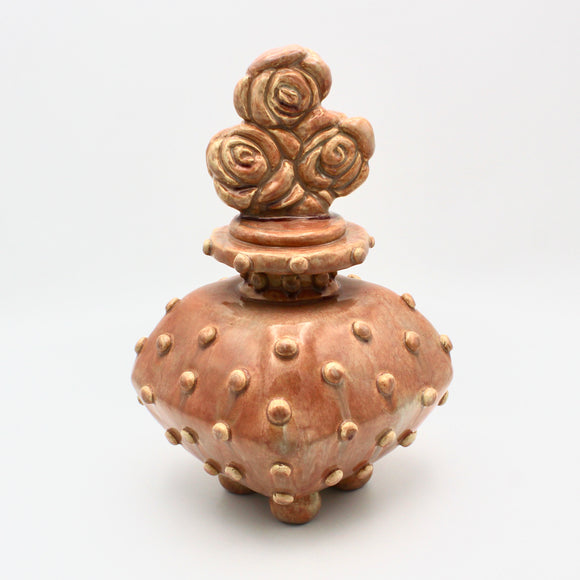 Rose Lidded Vessel By Geraldine GaNun