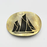 Belt Buckle With Boat Motif By David M Bowman Studio