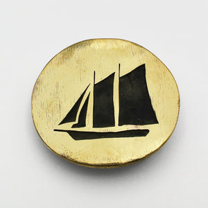 Belt Buckle With Sailboat Motif By David M Bowman Studio