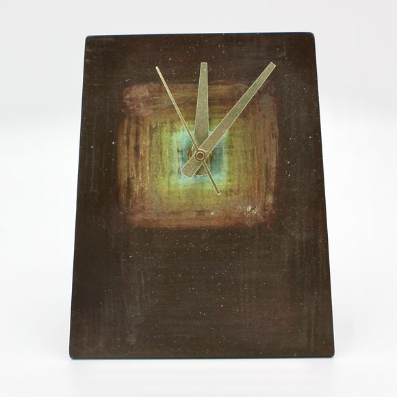 Small Desk Clock in Brown By David M Bowman Studio