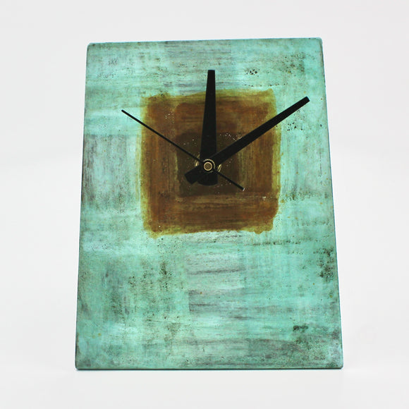 Small Desk Clock in Seafoam Green By David M Bowman Studio