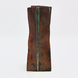 Small Plunkett Fold Vase in Copper By David M Bowman Studio