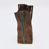 Small Plunkett Fold Vase in Copper By David M Bowman Studio