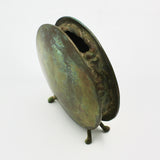 Small Round Vase in Brown and Green By David M Bowman Studio