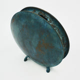 Small Round Vase in Antique Blue By David M Bowman Studio