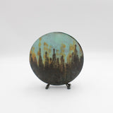 Tricolor Patina Round Vase By David M. Bowman Studio