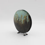 Tricolor Patina Round Vase By David M. Bowman Studio