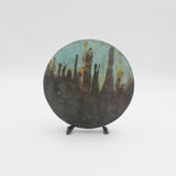 Tricolor Patina Round Vase By David M. Bowman Studio