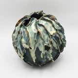 Large Vessel of Blue Leaves By Nessy Barzilay