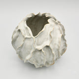 Satin White Leafy Vase By Nessy Barzilay