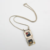 Washi Paper and Silver Necklace By Sarah Liron