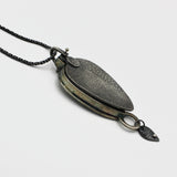 Silver and Washi Paper Necklace by Sarah Liron