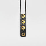 Patterned Rectangle Pendant With Keum Boo Dots By Sarah Liron