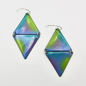 Colorful Double Triangle Earrings By Iris Willow