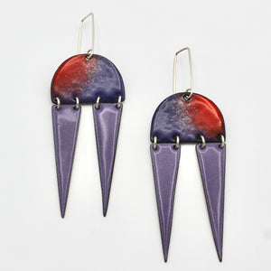 Double Triangle Sprinkle Earrings By Iris Willow