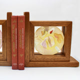 Mahogany and Glass Book Ends By Peter Howkinson