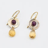 Ruby and Citrine Earrings By Karen Edgerly