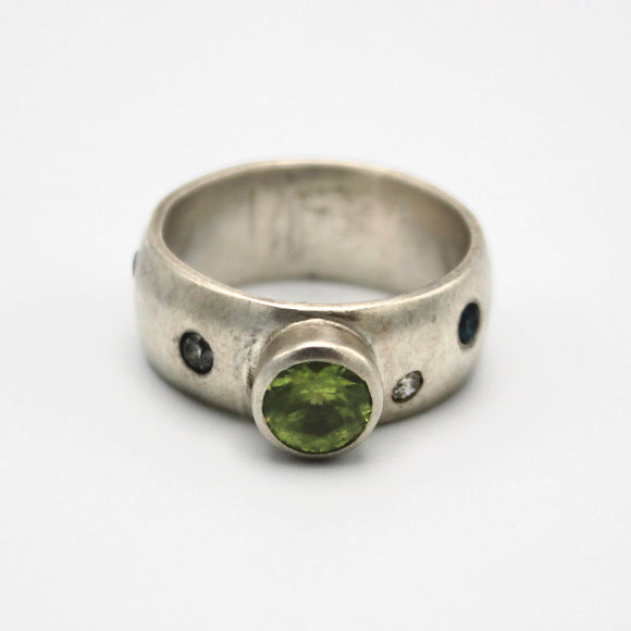 Peridot and Topaz Ring By Karen Edgerly