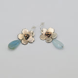 Aquamarine Flower Earrings By Karen Edgerly