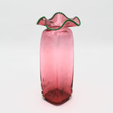 Cranberry Ruffle Vase By Bill Burch