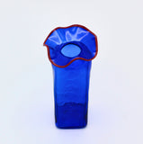 Blue Ruffle Vase By Bill Burch