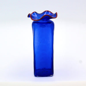 Blue Ruffle Vase By Bill Burch