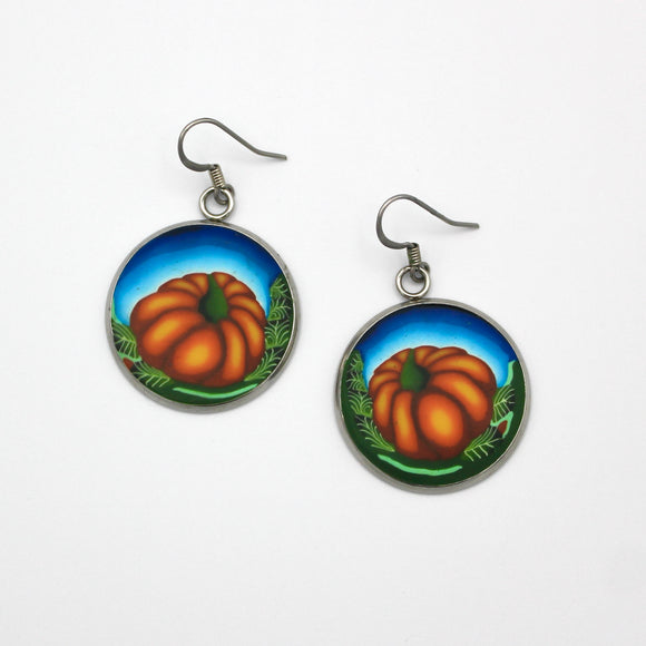 Pumpkin Polymer Clay Earrings By Arbel Shemesh