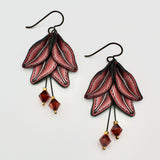 Red Leaf Earrings By Arbel Shemesh