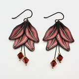 Red Leaf Earrings By Arbel Shemesh