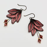 Red Leaf Earrings By Arbel Shemesh