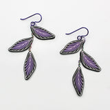 Purple Leaves Earrings By Arbel Shemesh