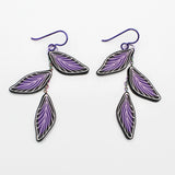 Purple Leaves Earrings By Arbel Shemesh