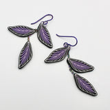 Purple Leaves Earrings By Arbel Shemesh