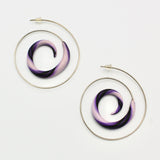 Purple Spiral Earrings By Arbel Shemesh